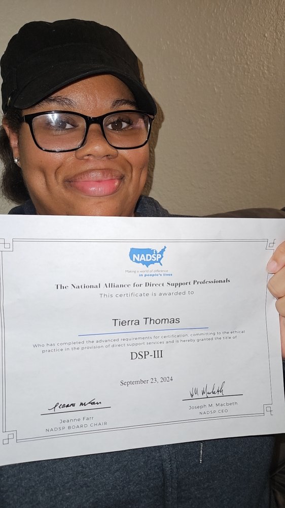 DSP Certification- Tierra Thomas