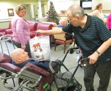 Seniors Present Gifts to Veterans